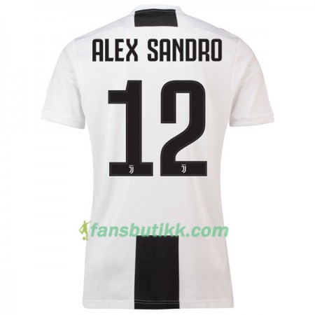 Fotballdrakt Juventus Alex Sandro 12 Hjemmetrøye 2018-2019 Kortermet